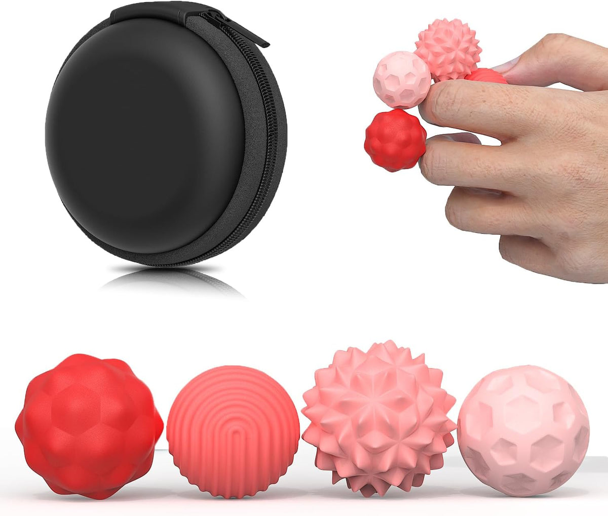 Magnetic Balls Fidget Toys Adults, 8pcs Stress Relief Magnet Sensory Ball with Silicone Shell for to Hands Anxious Mind,Office Desk Fidget for Autism ADHD Anxiety, Stocking Stuffers for Teens Girl