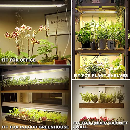 Mosthink Grow Lights for Indoor Plants, LED Grow Light Strips with Auto Timer