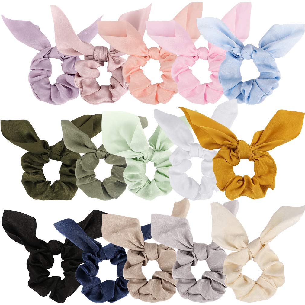 Ondder Hair Scrunchies For Women: Cute Bow Ribbon Elastic Hair Bands, Ponytail Holders And Hair Accessories