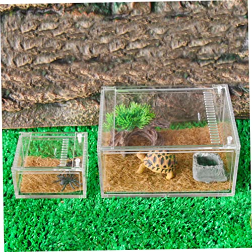 1pc Transparent Reptile Breeding Container Raising Box for Pets Like Geckos Snakes and Frogs for Transporting and Feeding