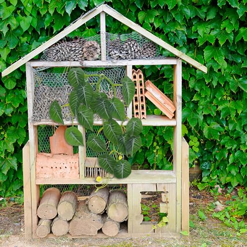 Cabilock Artificial Reptile Tank Plants with Suction Cups, Hanging Lifelike Vine Leaves for Turtle and Lizard Habitat Decor, Terrarium Plant Accessories for Reptile Enclosures