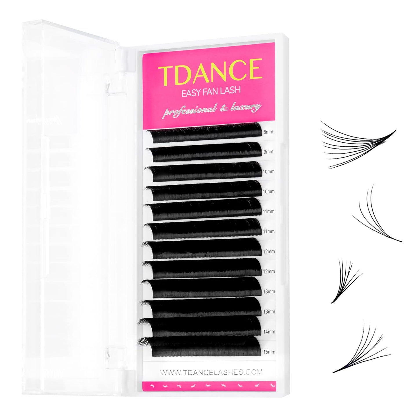 Tdance Easy Fan Lash Extension J Curl Eyelash Extensions Thickness 0.05Mm 8-15Mm Mix Easy Fan Volume Lashes Self Fanning Eyelash