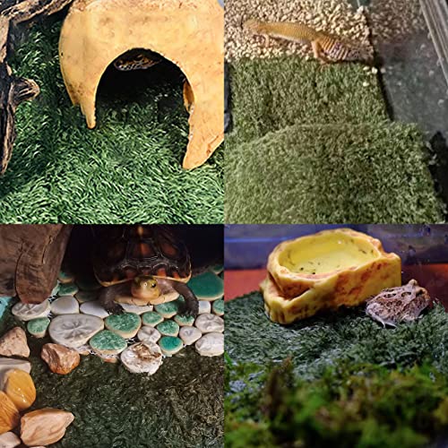 kathson 2 PCS Reptile Carpet Mat Terrarium Bedding Substrate Liner Mat Imitation Rainforest Crawler Mats for Snakes Bearded Dragon Gecko Chameleon Turtles Iguana(23.62 X 15.74 in) - color: 2PCS(XL):23.62 X 15.74 in