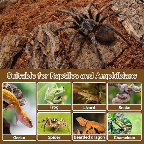 Reptiles Cork Bark Bits Substrate,1 LB Terrarium Bark Bedding Bulk for Geckos Snake Isopods Bearded Dragon Spiders Lizard Tarantula Hermit Crabs - size: 【1.0 LB】