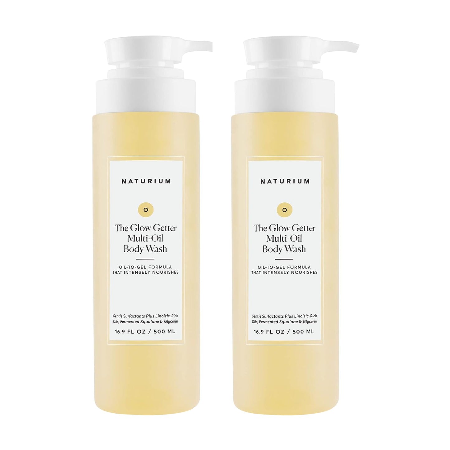Naturium The Glow Getter Multi-Oil Hydrating Body Wash, Gentle Cleanser, 16.9 Oz (Duo 2-Pack)