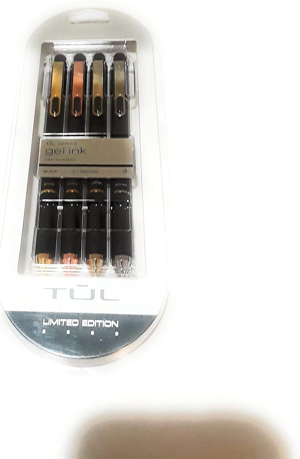 TUL® GL Series Retractable Gel Pens, Medium Point, 0.7 mm, Black Barrel, Black Ink, Pack Of 12 Pens