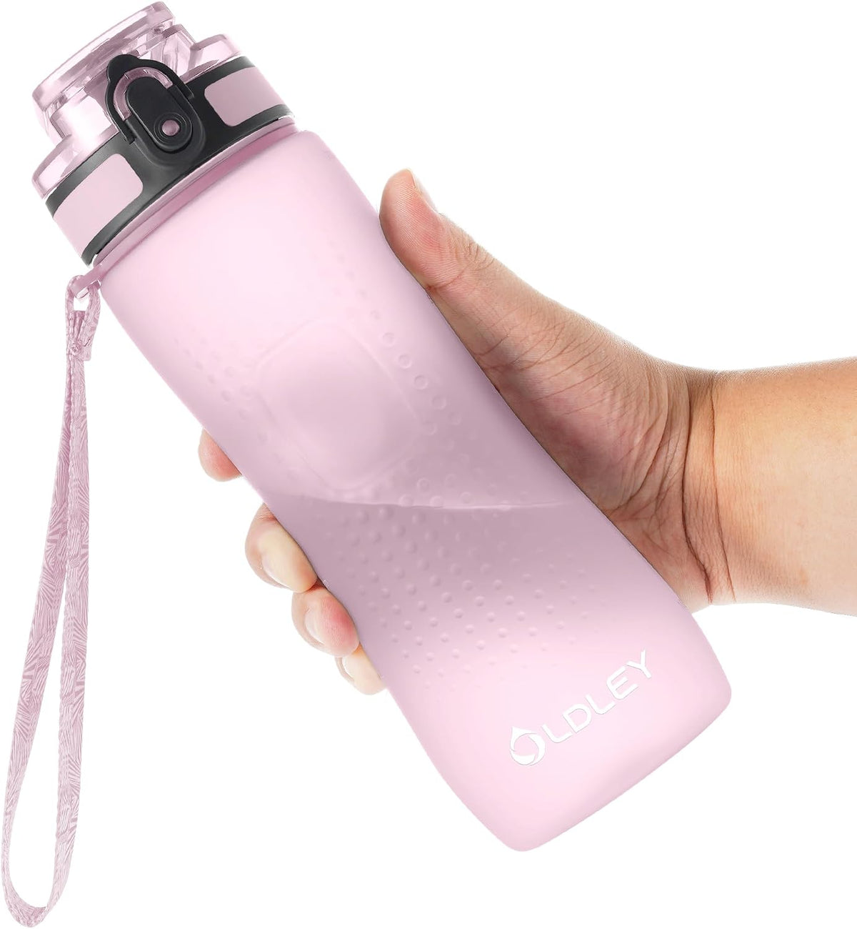 OLDLEY 32 oz Water Bottle, Motivational Water Bottle with Time Marker, Sports Water Bottle With Strap, Leakproof & BPA Free Large Water Bottles for School, Gym, Travel, Outdoor, Tritan, Transparent