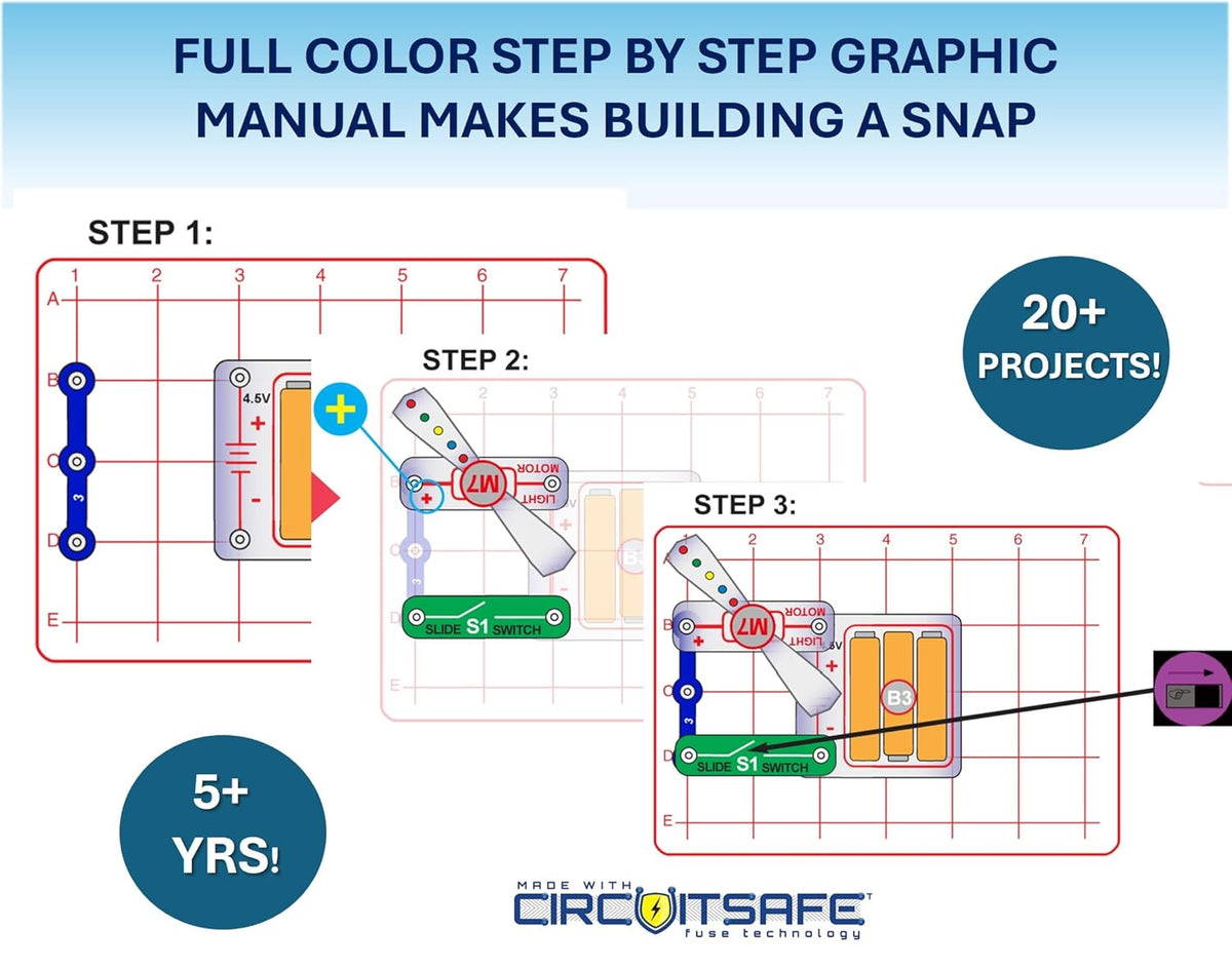 Snap Circuits Beginner: Hands-On STEM Kit for Ages 5-9 to Explore Electrical Engineering