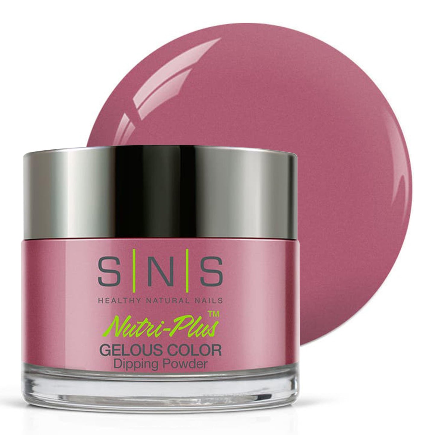 Sns Nail Dip Powder, Gelous Color Dipping Powder - Dynamic (Pink/Mauve, Shimmer) - Long-Lasting Dip Nail Color Lasts 14 Days - L