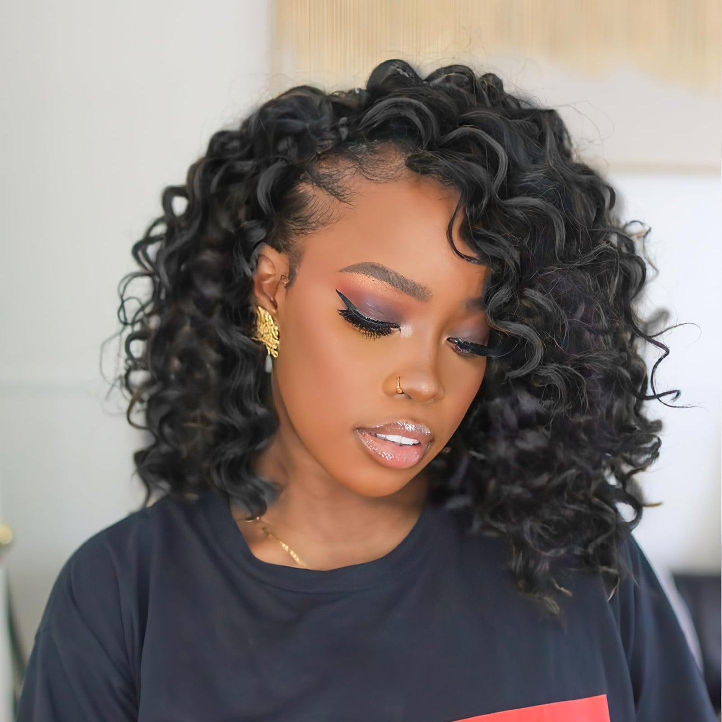 Toyotress Ocean Wave Crochet Hair - 14 Inch 8 Packs Natural Black Crochet Braids Deep Twist Synthetic Braiding Hair Extensions (