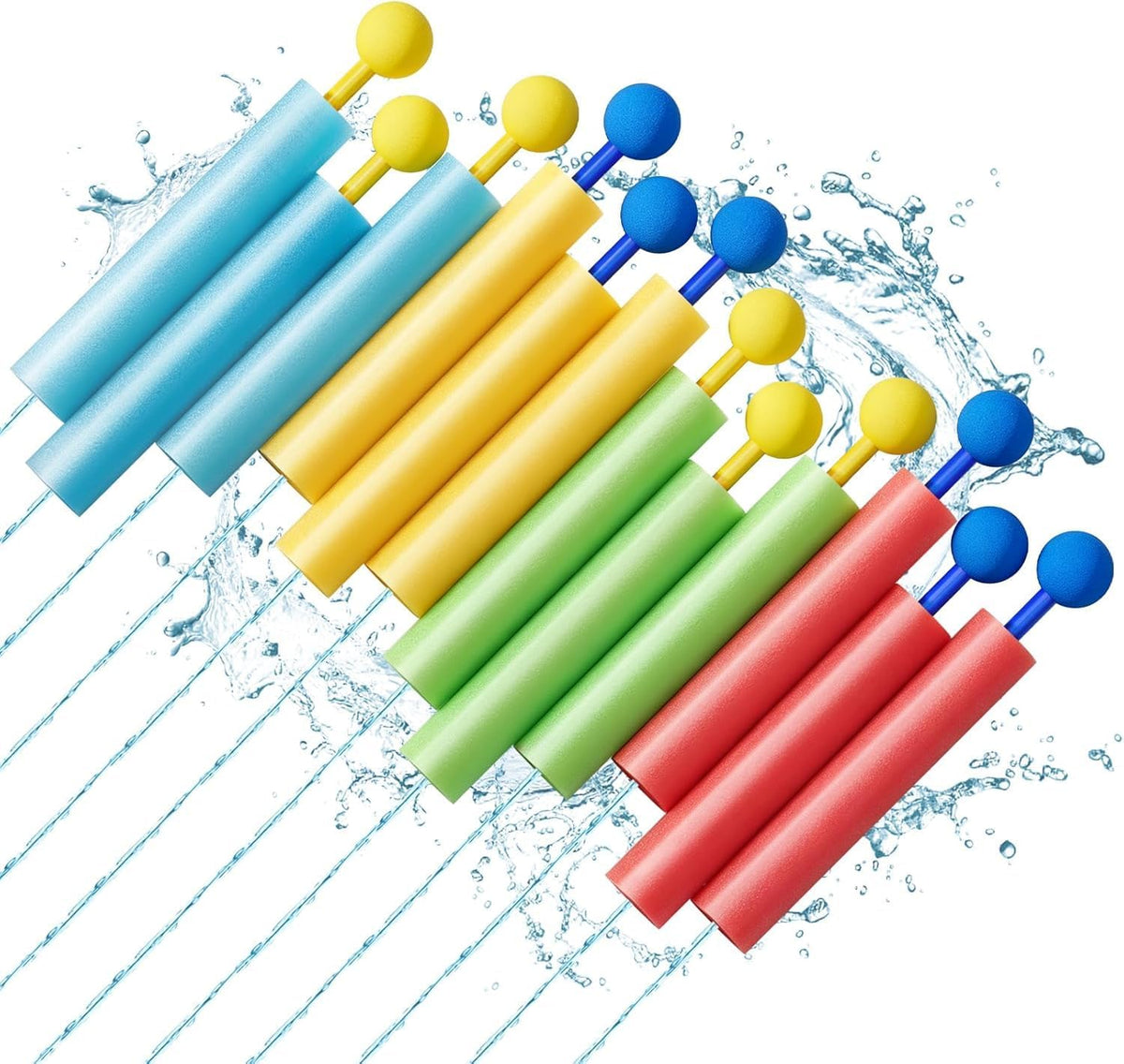 Lehoo Castle Water Guns 16 Pack, Water Blasters Pool Toys for Kids | Foam Water Guns, Beach and Outdoor Play, Summer Party and Family Games, Bulk Set for Group Fun
