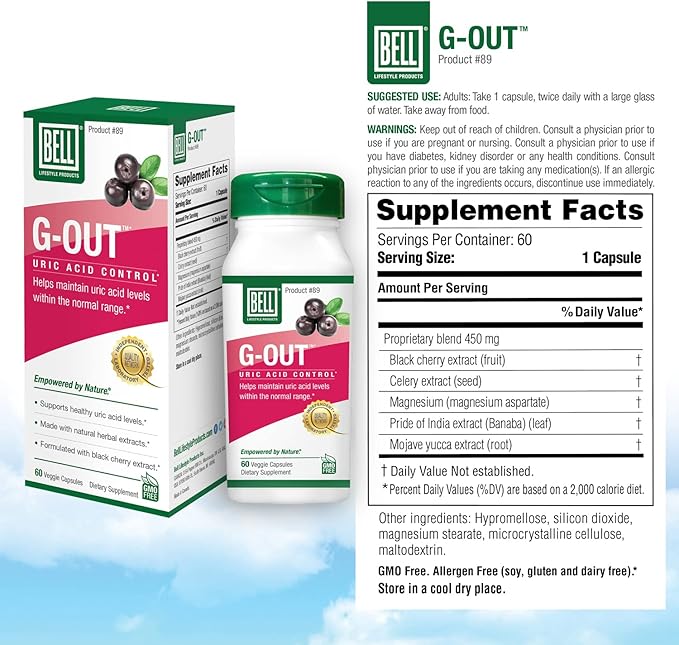 Bell Bundle – Supreme Immune Support & G-Out Uric Acid Cleanse– 25 Years Around The World, Sold Directly by The Manufacturer