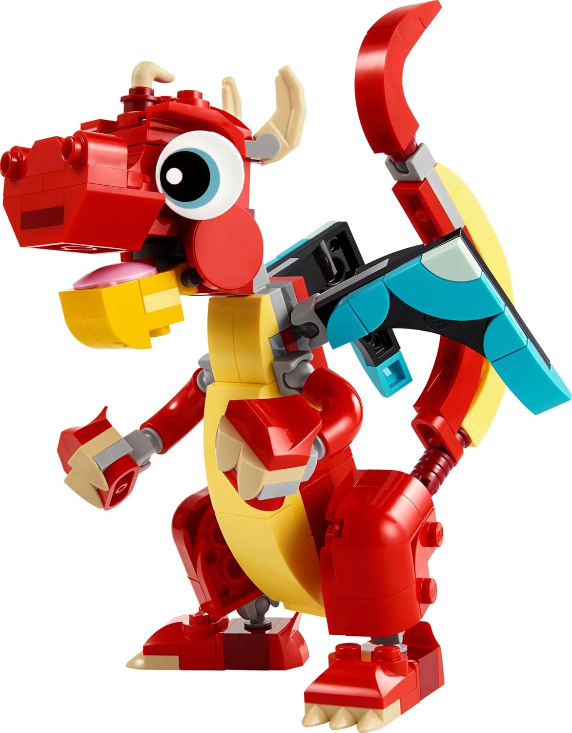 LEGO Creator 3 in 1 Red Dragon Toy, Builds into Fish and Phoenix, Ages 6 and Up, 31145