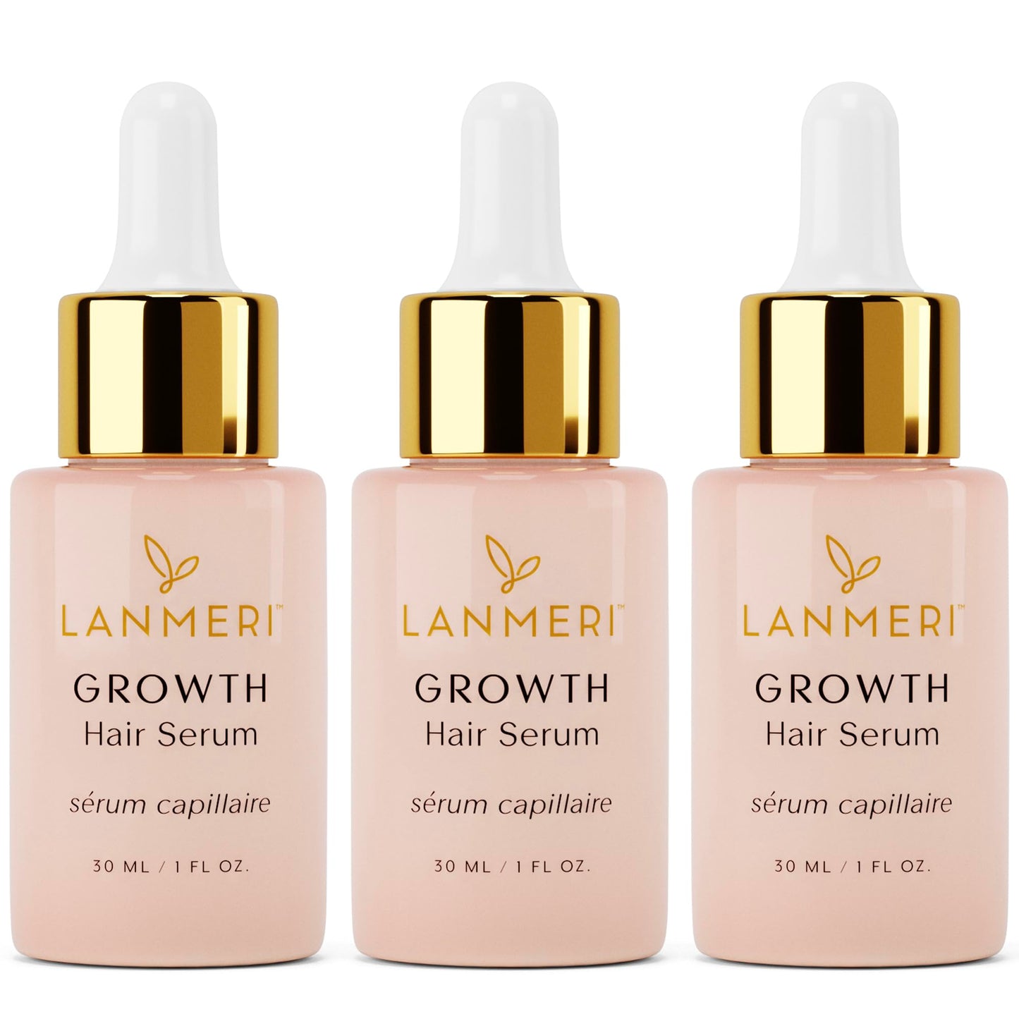 Lanmeri Vegan Hair Growth Serum For Women & Men - Natural Scalp Treatment For Thinning Hair And Hair Regrowth - Fuller-Looking,