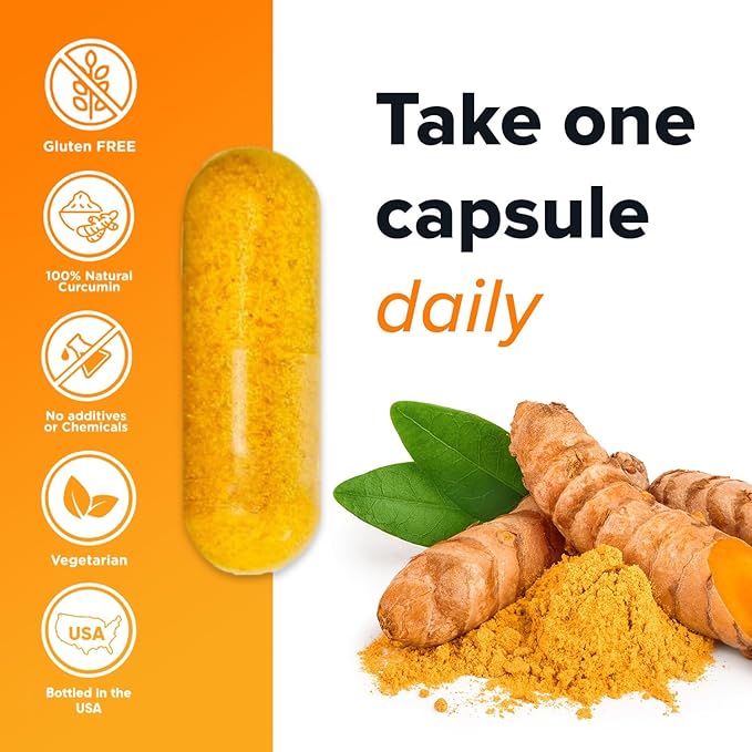 Theracurmin Turmeric Curcumin Supplement, 120 Count, High Absorption Turmeric & Curcumin - Joint Supplement for Men and Women - 42.6X More Bioavailablity