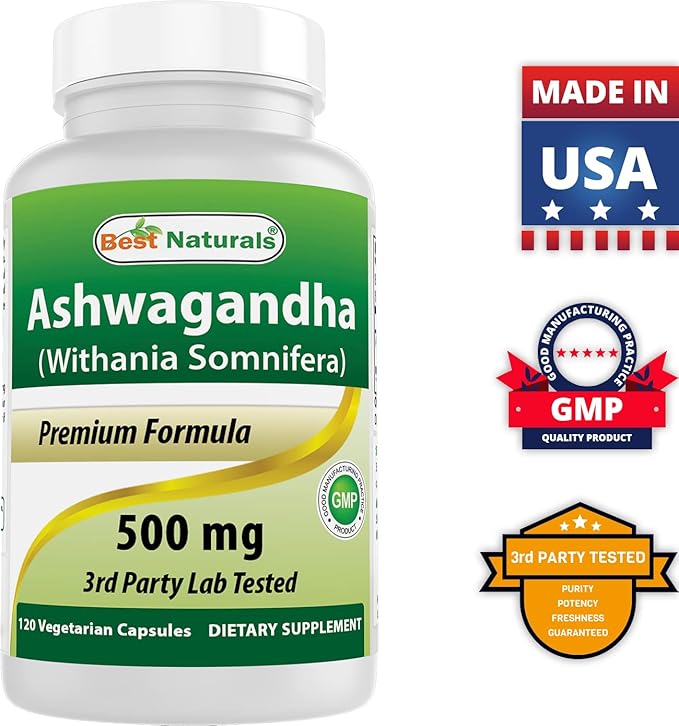 Best Naturals Dhea 25mg & Ashwagandha Extract 500 Mg