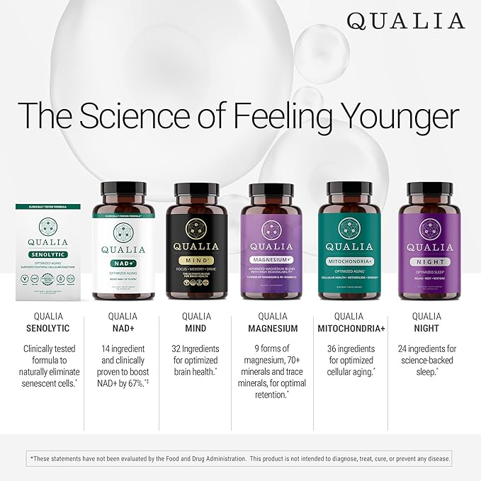 QUALIA MIND | The Ultimate Blend For Brain Health* | Doctor-Formulated Nootropic To Fuel Focus & Concentration* | Supports Long Term Brain Health| Maintain Drive & Productivity | 2 Month Supply