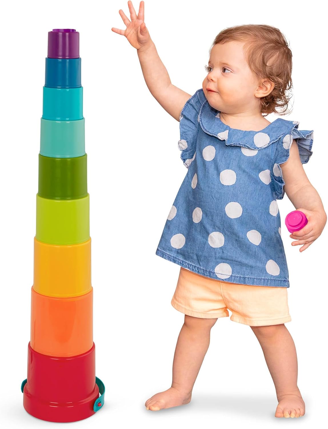 Battat Cause and Effect Toy with Buttons and Colors for Kids, Toddlers, and Babies
