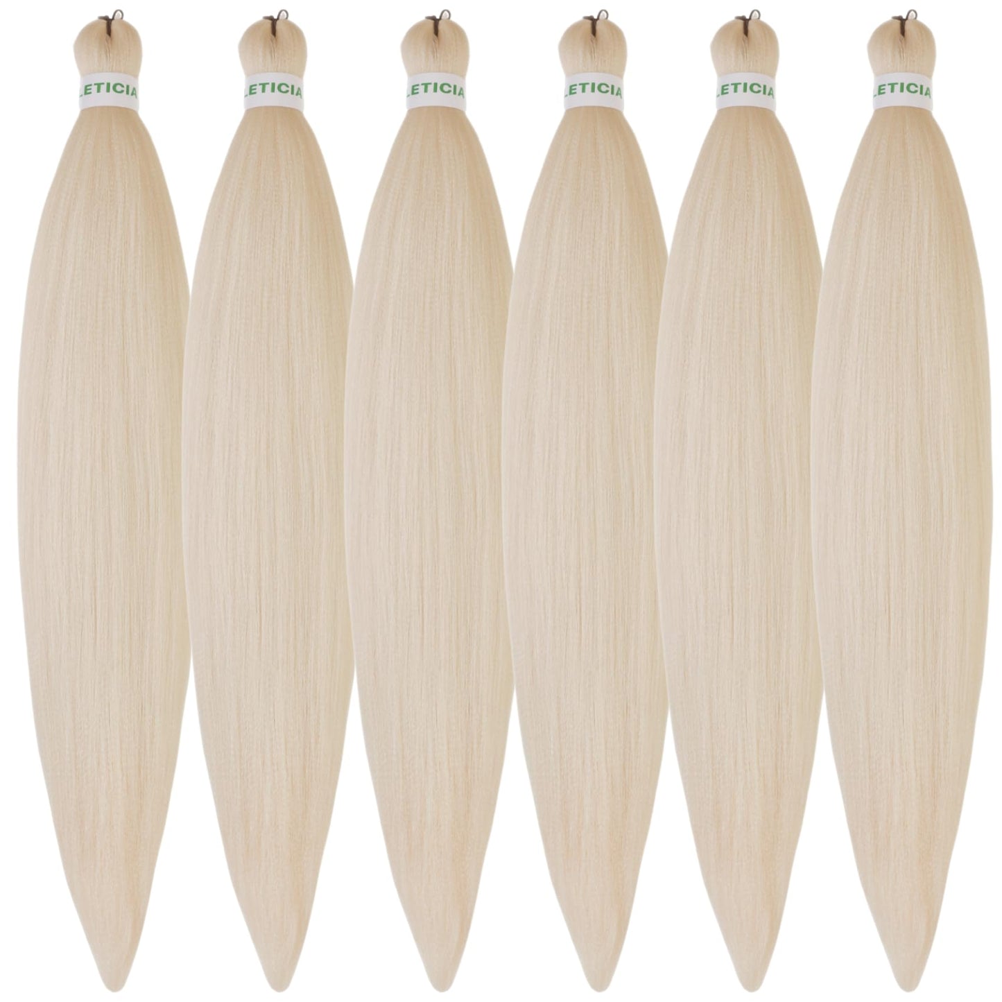 Leticia Blonde Braiding Hair Pre Stretched 30Inch Long Blonde Kanekalon Braiding Hair Pre Stretched Braid Hair