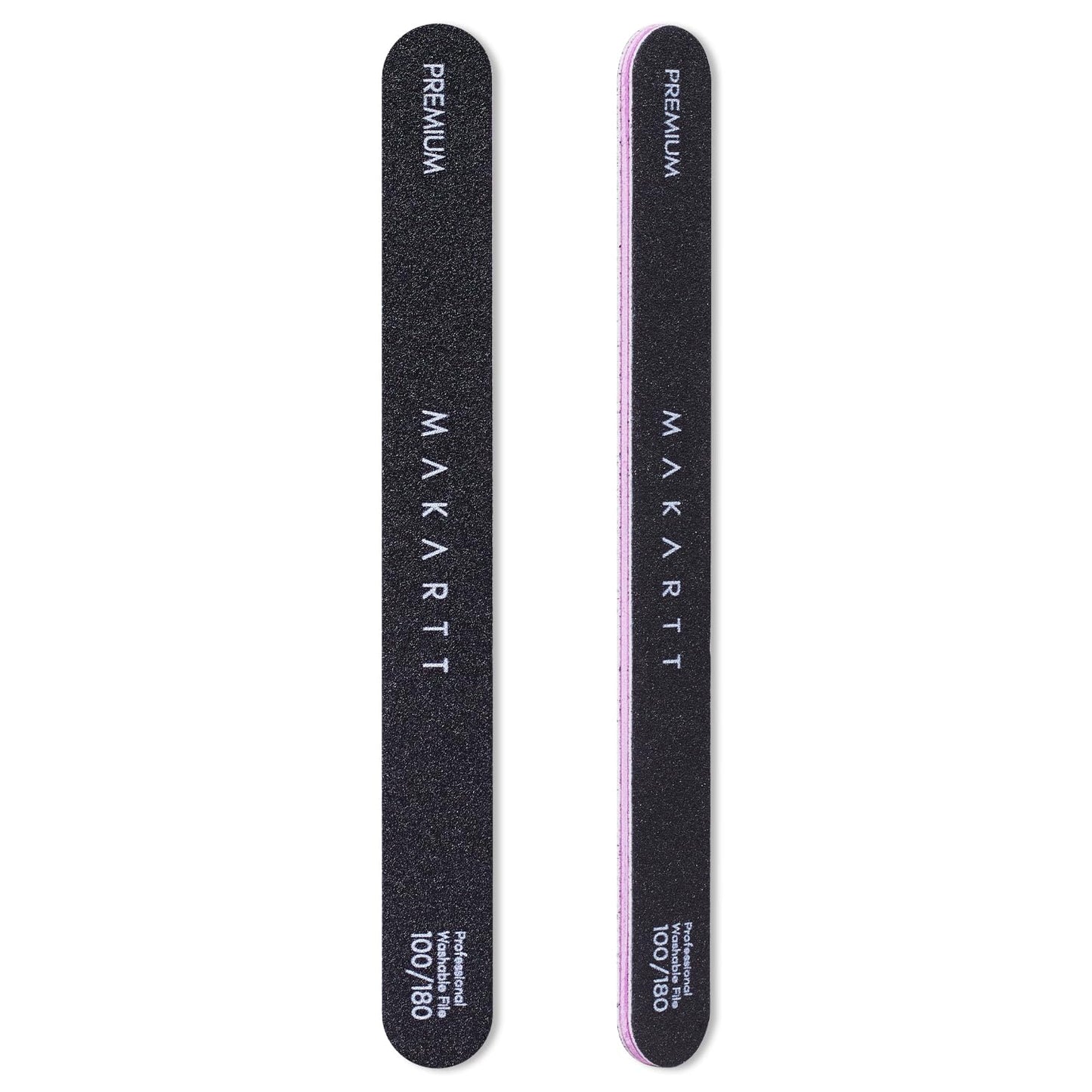 Makartt Nail File, 100/180 Grit Emery Boards For Nails, Professional Washable Doubled Sides Nail Files For Natural Acrylic Nails