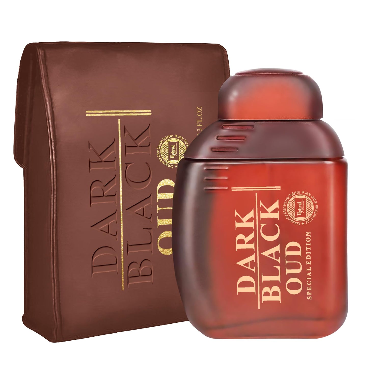 Hybrid & Company Dark Black Oud Subtle Mysterious Invigorating Subtle Scent Mens Perfume,3.4 Fl Oz