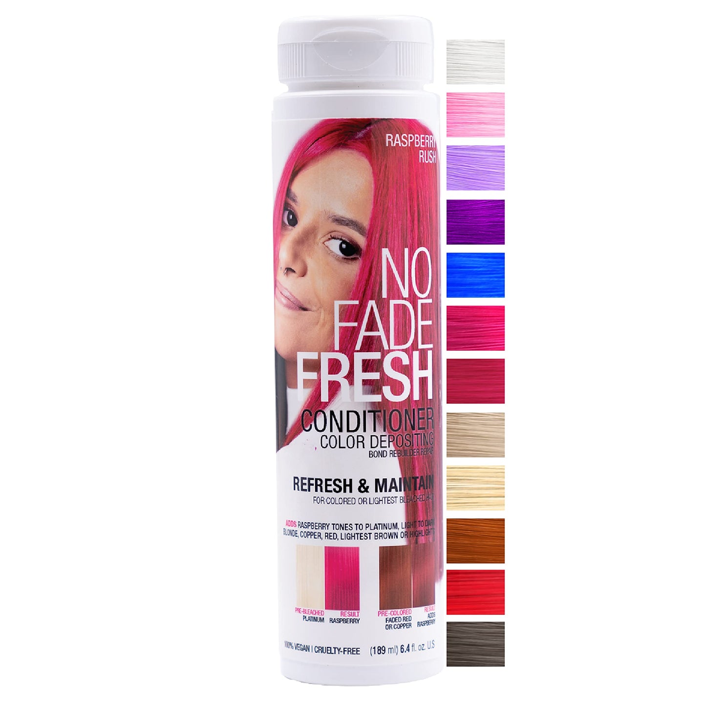 Raspberry Color Depositing Conditioner - Magenta Semi Permanent Hair Color With Bondheal Bond Rebuilder - Pink Hair Dye - Deep C
