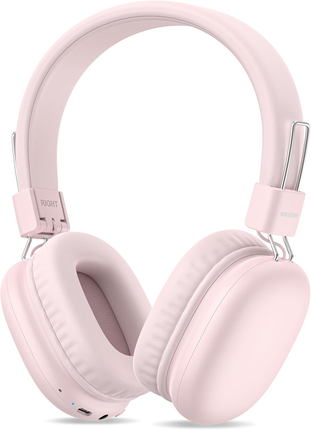 awatrue Kids Over-Ear Bluetooth Headphones, 85dBA Safe Volume, Navy Blue | Built-in Microphone, Bluetooth 5.4, Foldable, 50H Playtime, USB-C Charging