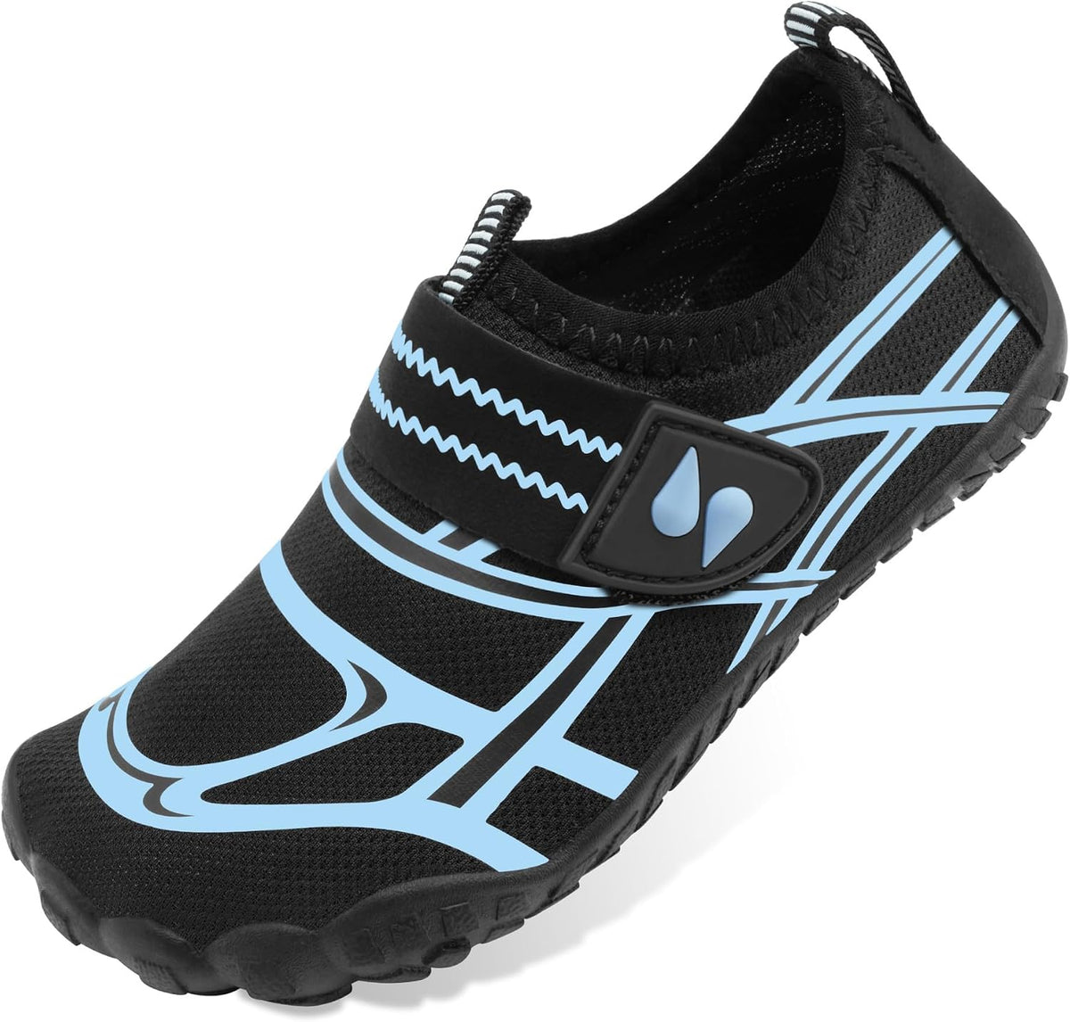 Stelle Kids Water Shoes Wide Toe Box Quick Dry Barefoot | Non-Slip Aqua Shoes,Breathable Mesh Upper for Beach,Swim,Pool and Outdoor Play,Fits Toddler to Big Kids