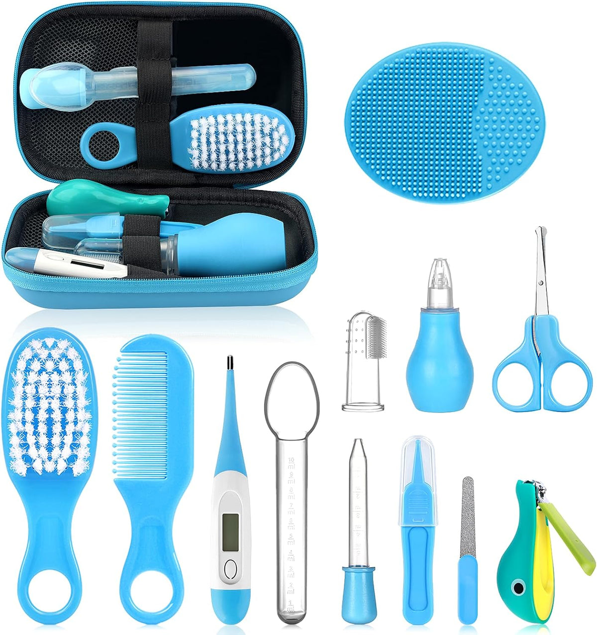Baby Healthcare and Grooming Kit, Portable Baby Safety Care Set, Baby Essentials kit for Newborn (Blue 20 in 1)