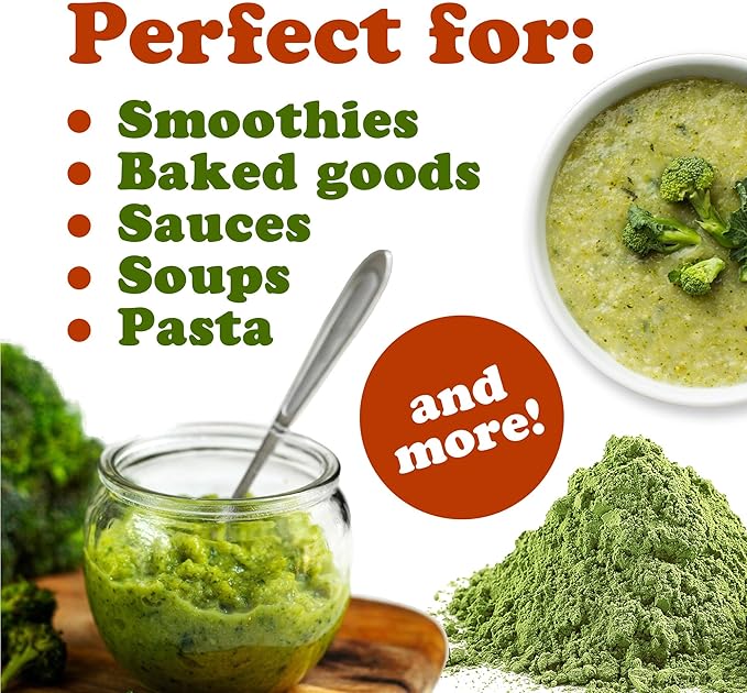 Food to Live Broccoli Powder, 10 Pounds – Nutrient-Rich Green Superfood for Smoothies, Shakes and Cooking, High in Fiber, Vitamins and Antioxidants, Vegan, Kosher, Bulk