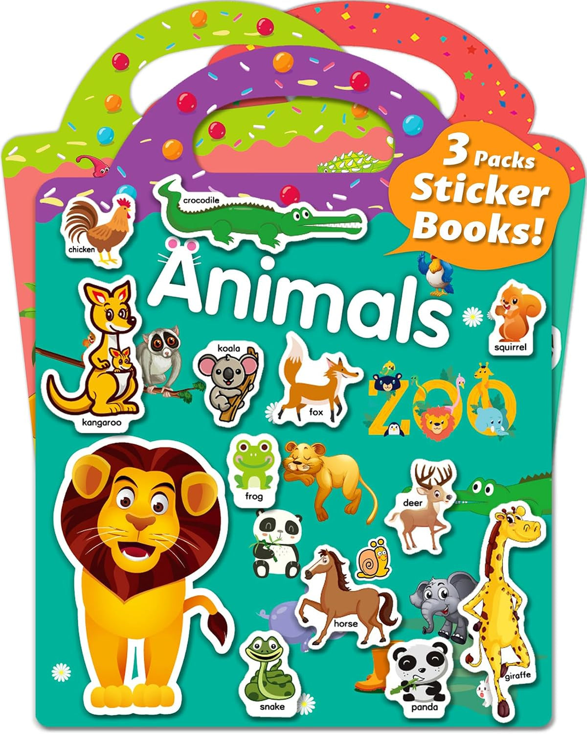 Walenced Reusable Sticker Book for Toddlers, Stickers for Kids, Toddler Toy | Toddler Craft Activities, Toddler Travel Toys, Boy Girl Birthday Gifts, Airplane Travel & Road Trip Essentials Kids