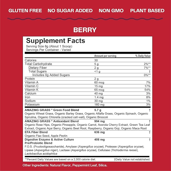 Amazing Grass Greens Blend Superfood: Super Greens Powder Smoothie Mix & Greens Blend Superfood: Super Greens Powder Smoothie Mix