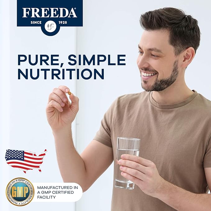 Freedavite Tiny Tablet - Moderate Multivitamin for Men and Women - Vitamin A, C, D, E, B1, B2, B6, B12, Biotin, Calcium, Zinc, Iron, Magnesium, Manganese, Copper, Selenium, Iodine - 100 Count
