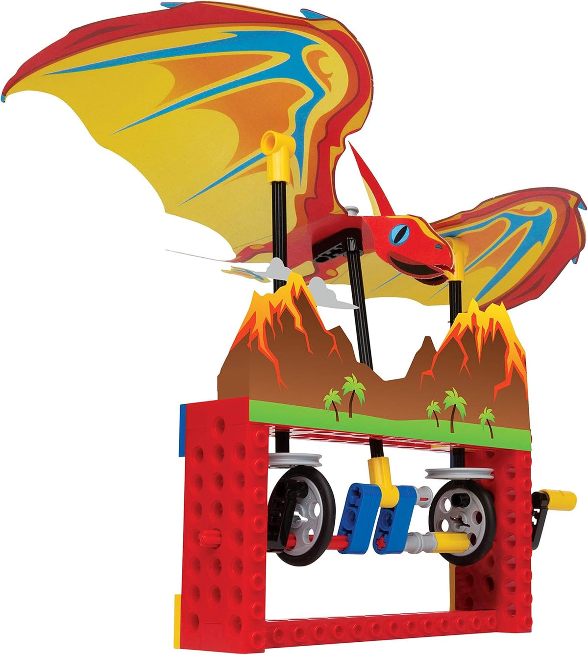 LEGO Technic bricks and papercraft STEM activity kit, physics-driven kinetic creatures for kids 8-12, 64-page book