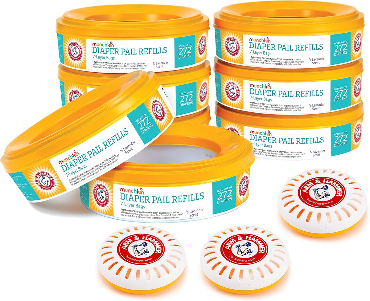Munchkin Arm & Hammer Diaper Pail Refills, Lavender, 2 Pack