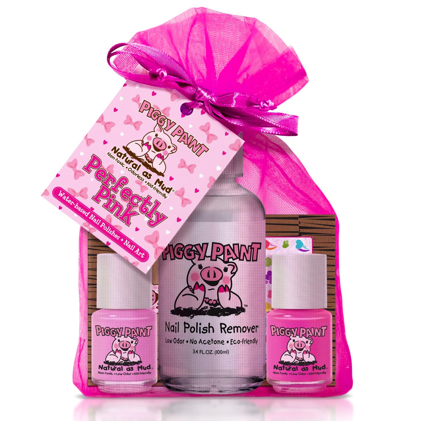 Piggy Paint | 100% Non-Toxic Girls Nail Polish | Safe, Cruelty-Free, Vegan, & Low Odor Nail Polish For Kids | Perfectly Pink (2