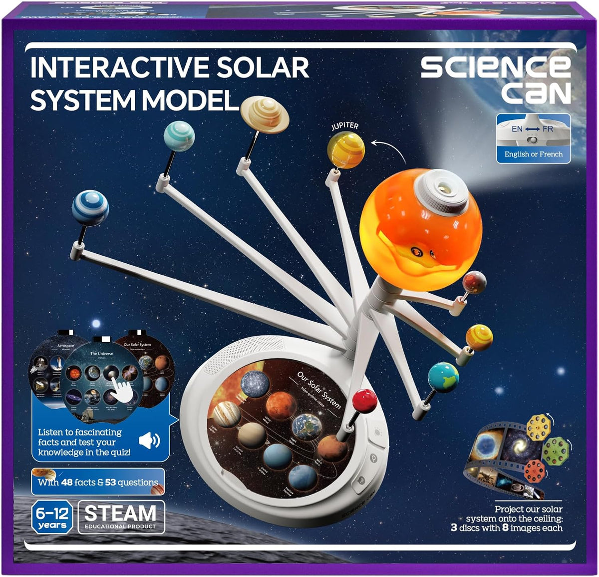 Science Can Talking Astronomy Solar System Model Kit for Kids, 8 Planets STEM Space Toys, Ages 3-5