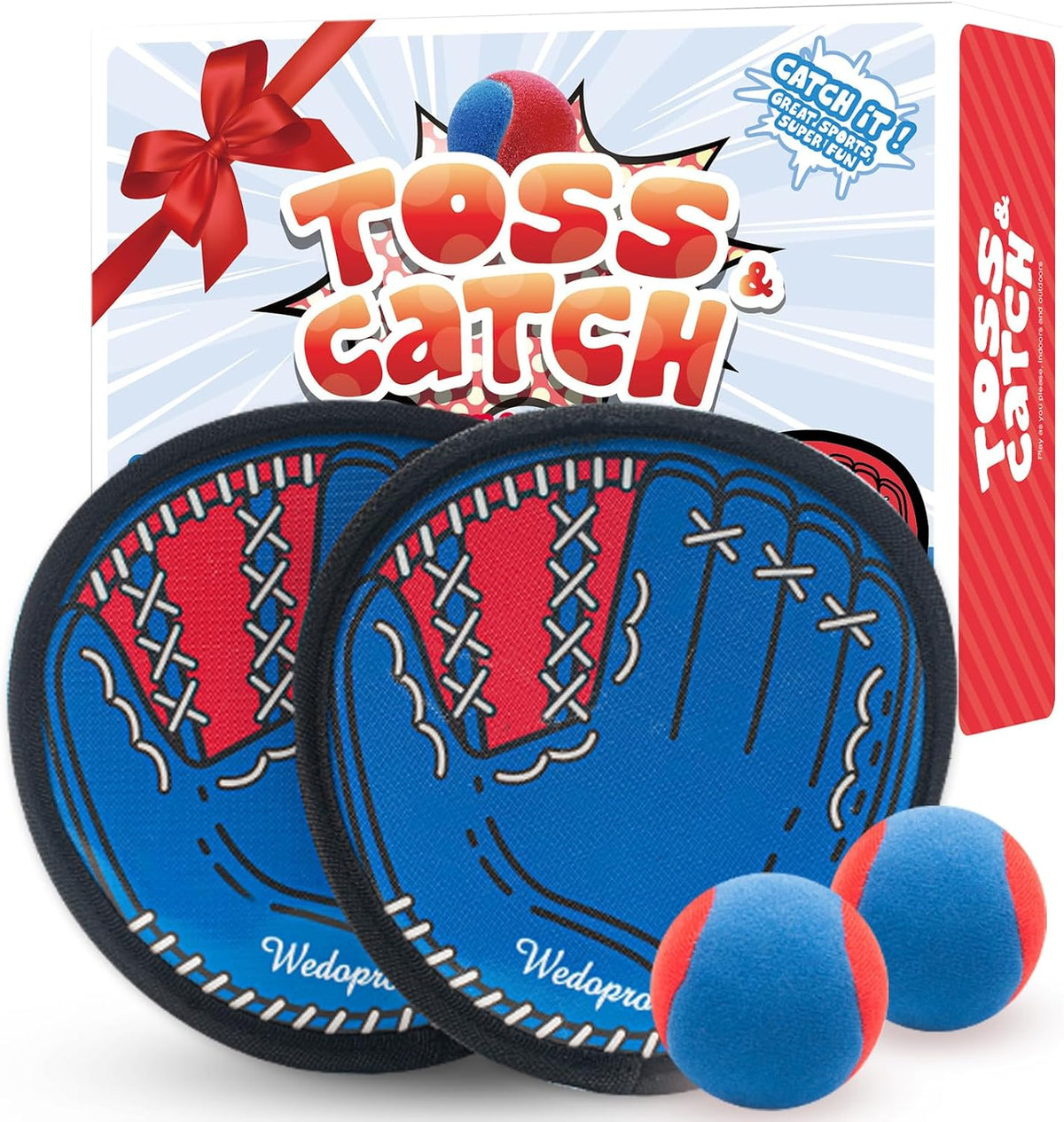 Toss and Catch Ball Game, Kids Toddler Baseball Glove & Catch Ball Toys, Outdoor Games for Family, Toys for Beach Yard Pool Outside, Birthday Easter Gift for Ages 3 4 5 6 7 8-12 Year Old Boys Girls