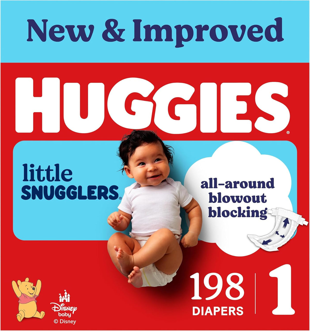 Huggies Little Snugglers Diapers Size 1, 96 Count