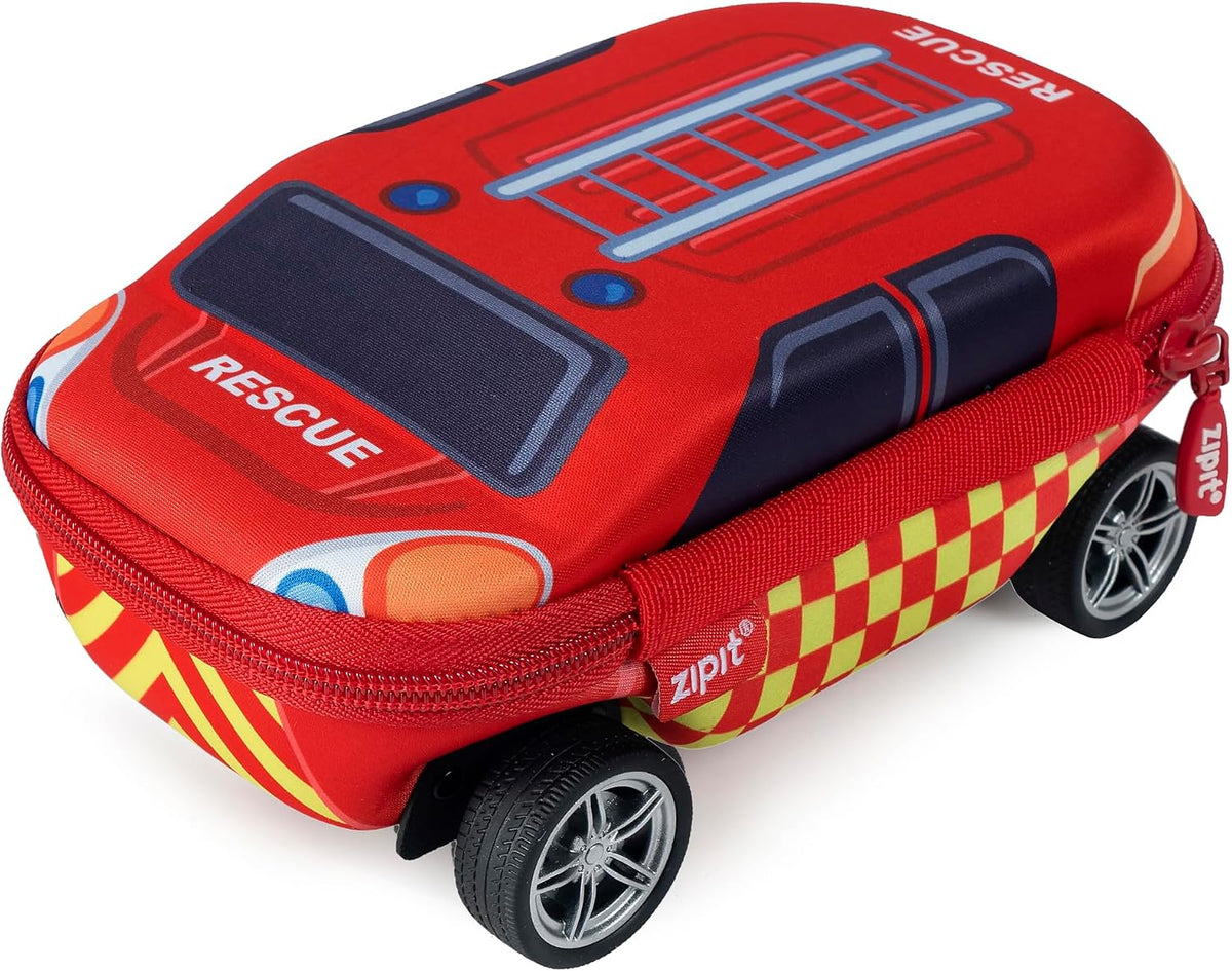 ZIPIT Police Car Pencil Case for Boys, Large Capacity Pencil Box, Blue