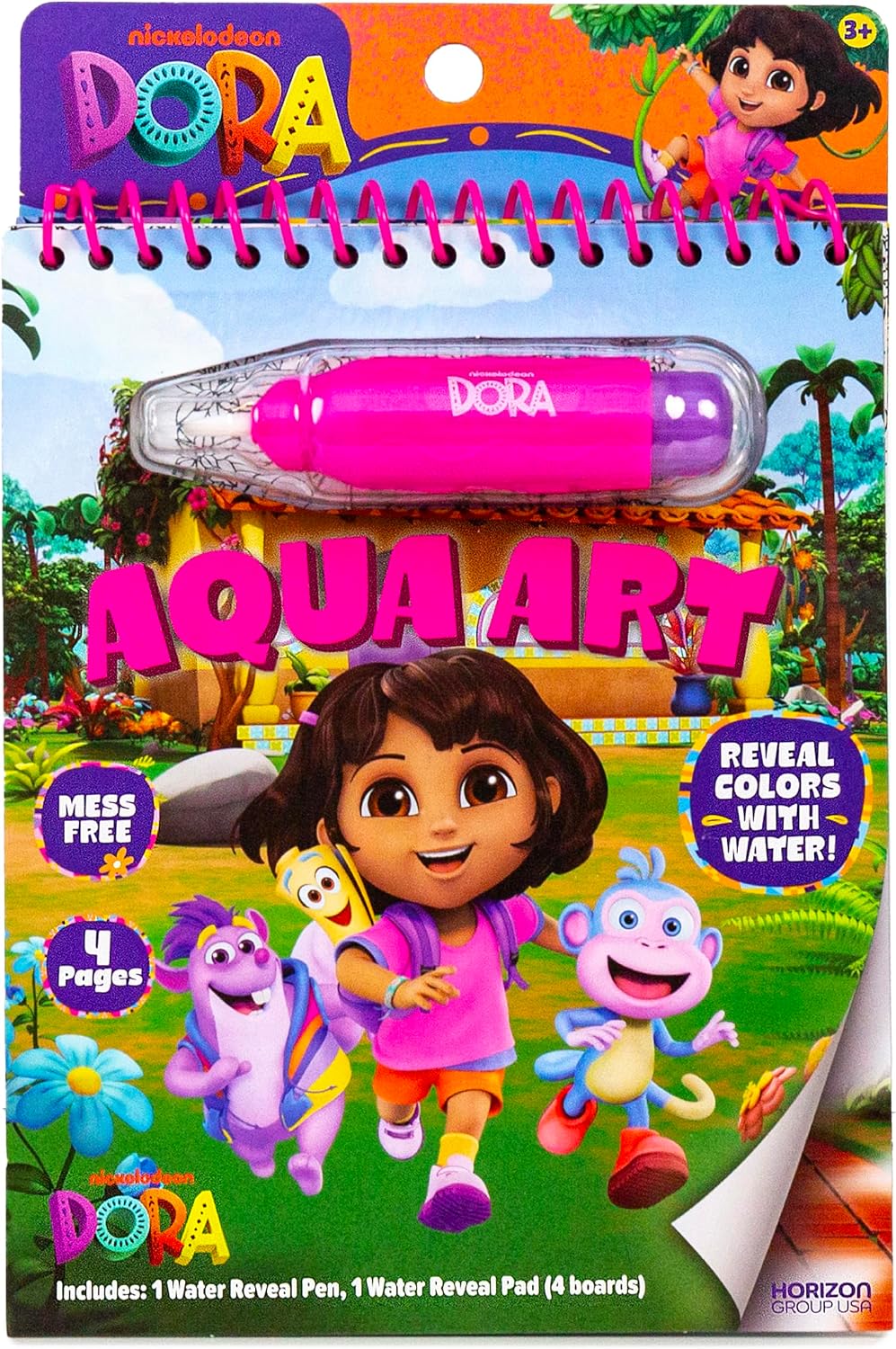 Paw Patrol Aqua Art, Color 4 Reusable Aqua Art Pages with a Water Pen, Reusable No-Mess Toddler Activities, Water Reveal Activity Book, Paw Patrol Toy, Toddler Travel Activities, Kids Travel Toys
