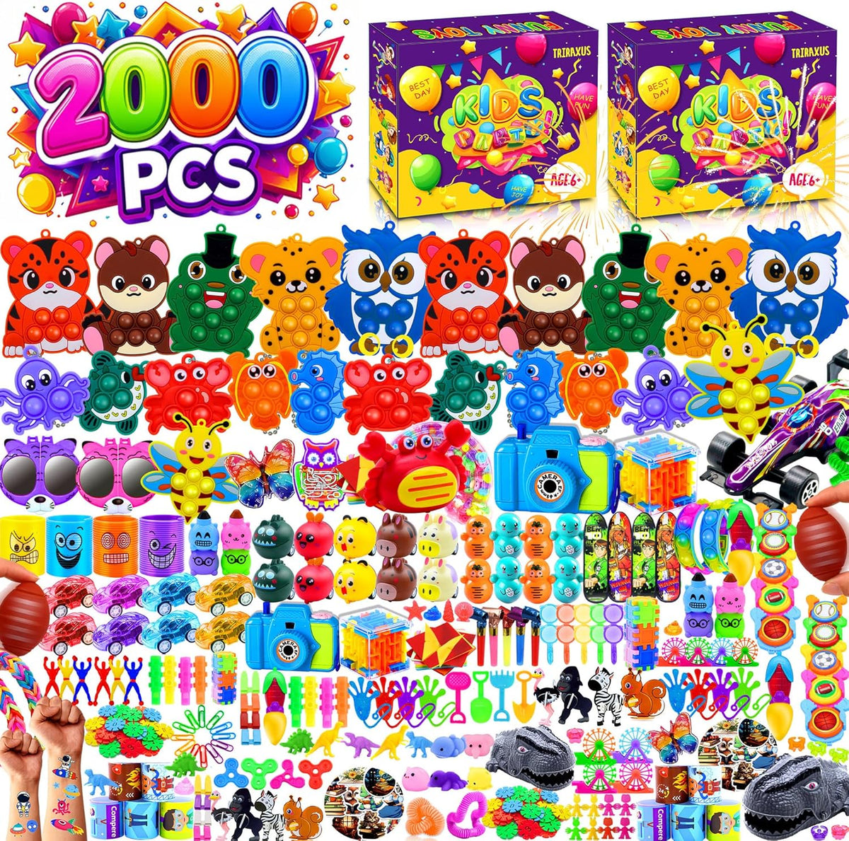 40-piece Vibrant Fidget Toy Set for Kids, Classroom Prizes, Birthday Gifts, and Stress Relief