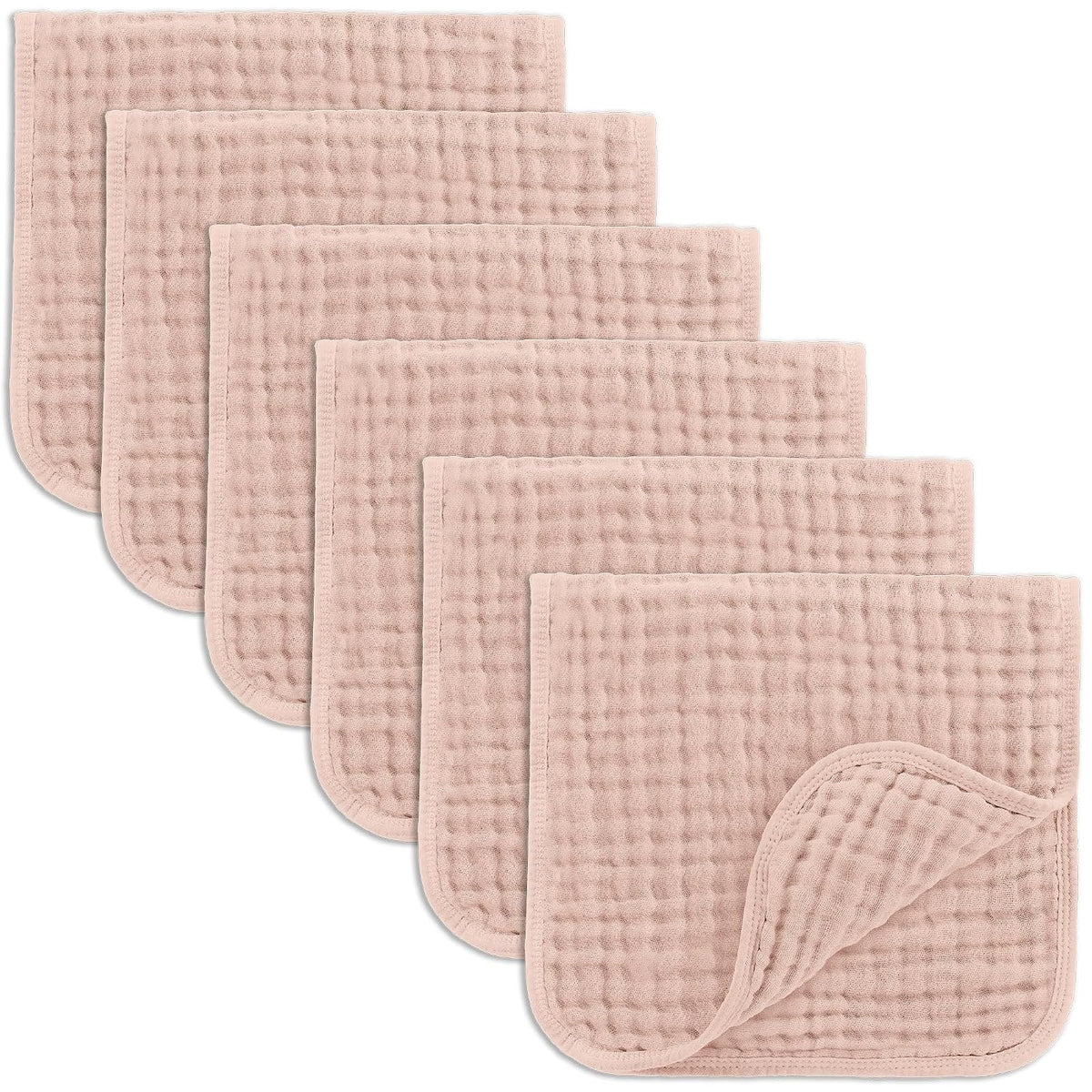 Comfy Cubs Muslin Burp Cloths 20x10" 10 Pack, Baby Burp Cloths - Multi | Large, 6-Layer, Ultra Absorbent 100% Cotton Burp Cloths for Baby Drool and Messes - Soft, Safe & Gentle for Boys & Girls
