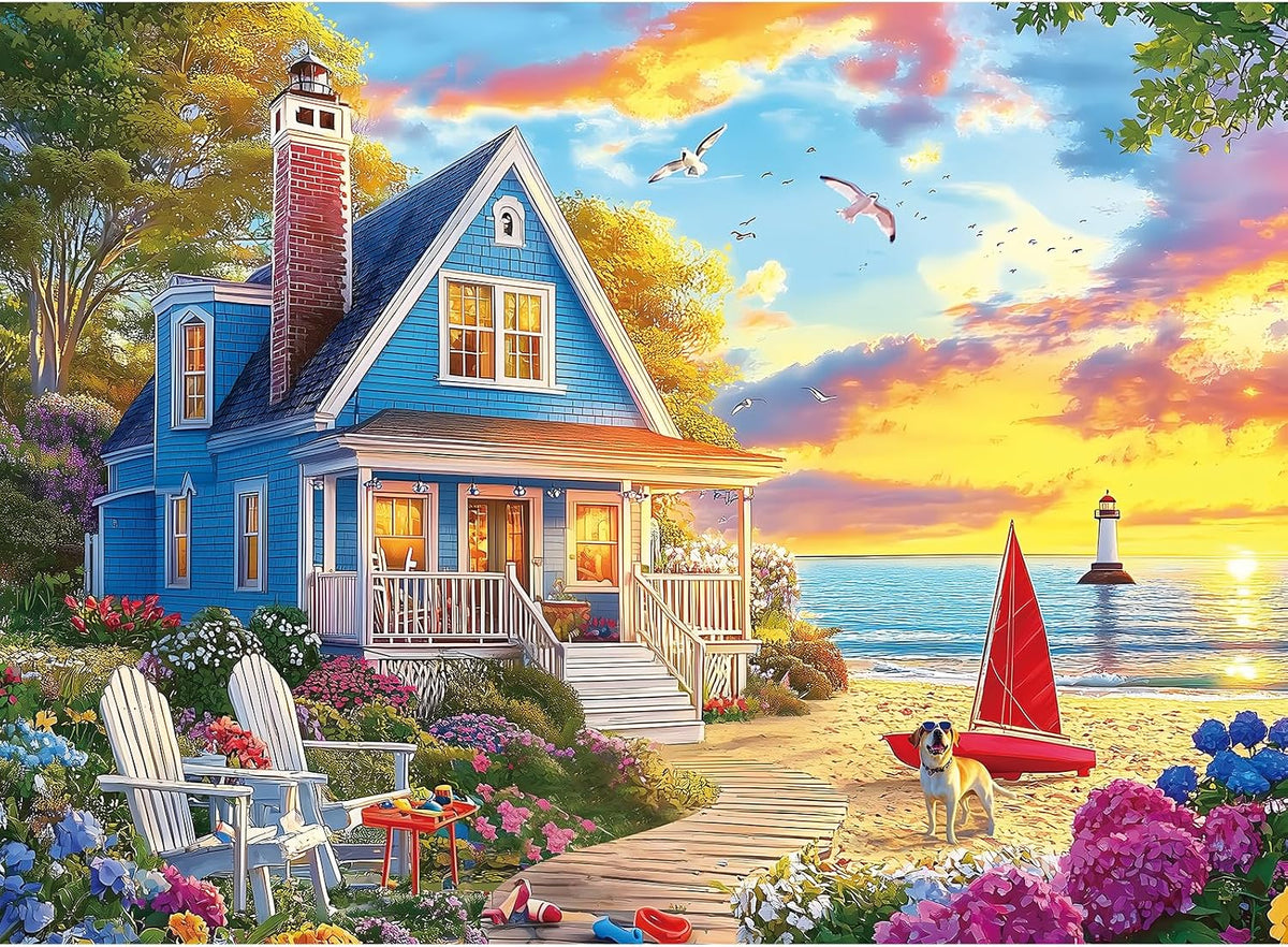 300 Piece Jigsaw Puzzle for Adults – Farmyard Delight with Quilts & Tulips– Challenging and Relaxing Puzzle for Game Nights, Gifts & Home Décor (20.5" × 15")