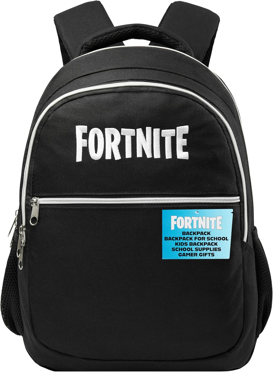 Fortnite Backpack for Kids Teens School Bookbag Travel Bag Rucksack for Vacation Sports Gifts for Kids (Black AOP)