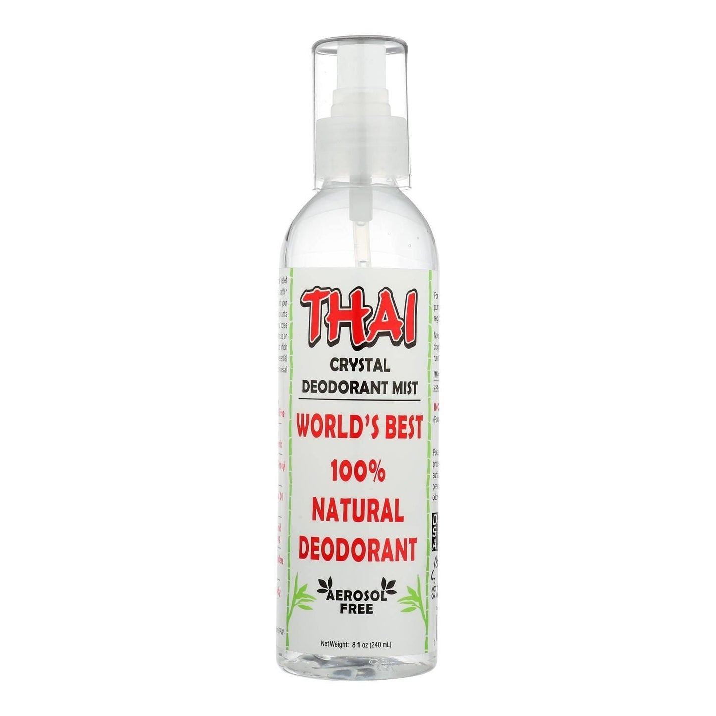 Thai Deodorant Stone Thai Crystal Mist Deodorant Pump - 8 Fl Oz(D0102Hxx0Cw.)