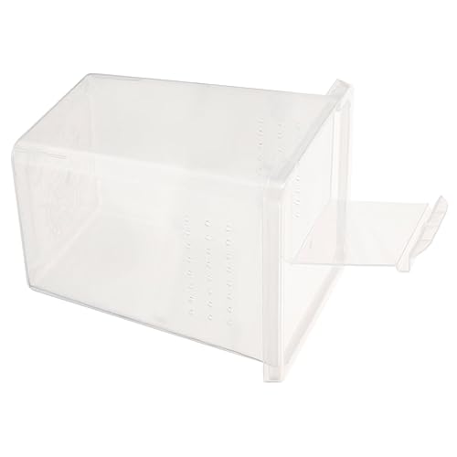Clear Reptile Feeding Box Transparent Incubator for Snakes Tarantulas Geckos and Rearing Container with Ventilation for Safe Observation