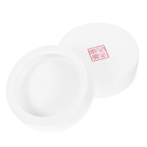 Reptile Feeding Bowls Round Shape 2 Pcs Ceramic Stable Desktop Standing, Anti-Escape Design Feeding Dish for Water and Food for Small Lizards and Reptile Animals
