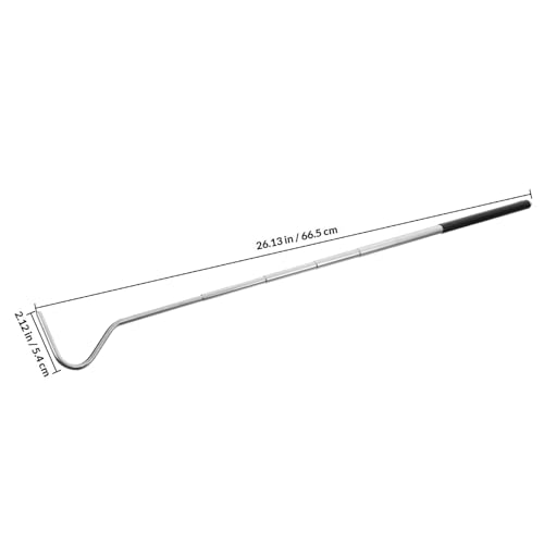 ABOOFAN Retractable Stainless Steel Snake Hook Adjustable Long Handle Portable Reptile Catching Tool for Snake Handling and Reptile Care