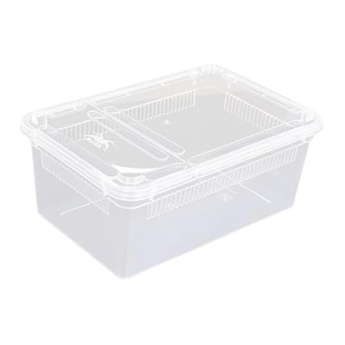 Reptile Breeding Box Clear Terrarium Habitat Portable Cage Transparent Container PP Material Ventilation Suitable for Reptile Hatching Transp, Style C - size: Style C